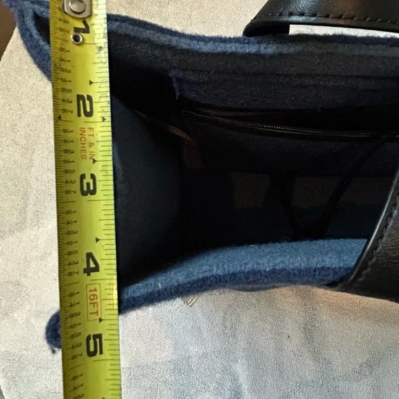 Kate Spade Navy Tote with Pink Floral Accents - Picture 6 of 8